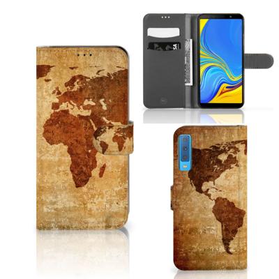 Samsung Galaxy A7 (2018) | Flip Cover | Wereldkaart