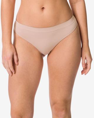 HEMA Damesstring naadloos micro beige (beige)