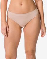 HEMA Damesstring naadloos micro beige (beige)