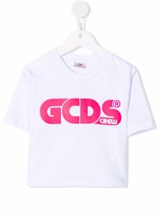 Gcds Kids t-shirt crop à logo imprimé - Blanc