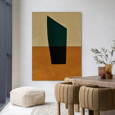 Urban Cotton Wandkleed 'Geen Groen' 80 x 110cm in Frame - black