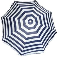 Parasol - blauw/wit - gestreept - D120 cm - UV-bescherming - incl. draagtas - thumbnail