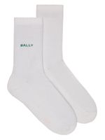 Bally chaussettes à logo brodé - Blanc - thumbnail