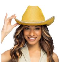 Carnaval Cowboy verkleed hoed Charly - goud - volwassenen - Western - thema