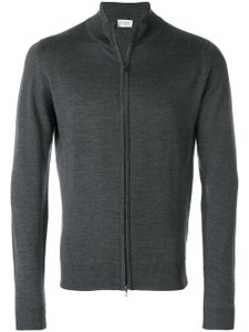 John Smedley cardigan zippé à col montant - Gris