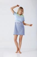 Blauw gestreept nachthemd Hajo