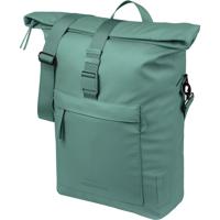 Basil schoudertas brooklyn mik hooks 17l zilvergroen