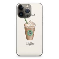 But first coffee: iPhone 13 Pro Transparant Hoesje