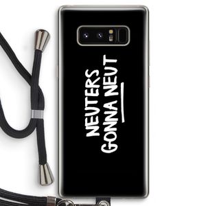 Neuters (zwart): Samsung Galaxy Note 8 Transparant Hoesje met koord