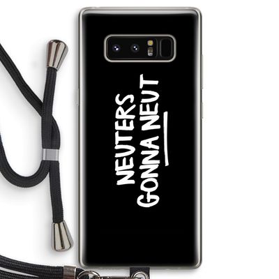 Neuters (zwart): Samsung Galaxy Note 8 Transparant Hoesje met koord