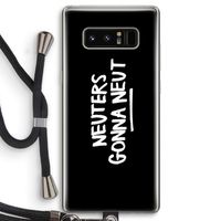 Neuters (zwart): Samsung Galaxy Note 8 Transparant Hoesje met koord