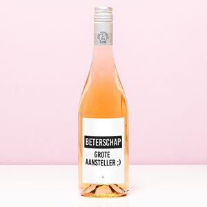 Wijnfles Beterschap aansteller - Rosé (Blush Rosé)