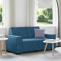 Tweezitsbank 120 cm fluweel blauw