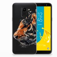 Smartphone hoesje Samsung Galaxy J6 2018 Watercolor Tiger