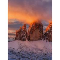 Fotobehang - Mountain Peaks In Italy 192x260cm - Vliesbehang - thumbnail
