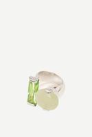Wouters & Hendrix ring Peridot and Serpentin RSC097 sterling slver