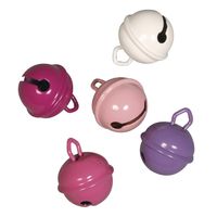 5x Metalen klokjes roze 19 mm   -