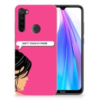 Xiaomi Redmi Note 8T Silicone-hoesje Woman Don't Touch My Phone - thumbnail