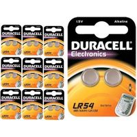20 Stuks (10 Blisters a 2st) - Duracell G10 / LR54 / 189 / AG10 Alkaline knoopcel batterij - thumbnail
