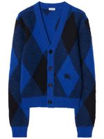 Burberry cardigan à losanges - Bleu