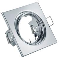GU10 Inbouwspot Vierkant Chroom Aluminium Kantelbaar 80mm
