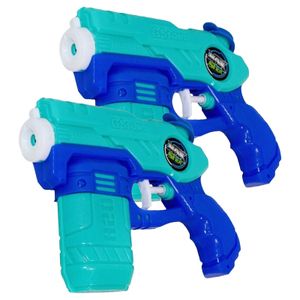 Waterpistooltje/waterpistool - 10x - blauw - 18 cm - speelgoed