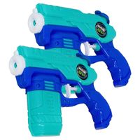 Waterpistooltje/waterpistool - 10x - blauw - 18 cm - speelgoed - thumbnail