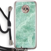 Groen marmer: Motorola Moto G6 Transparant Hoesje met koord