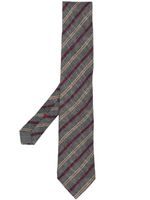 Brunello Cucinelli cravate rayée en laine - Gris