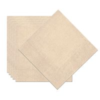 Feest servetten taupe/beige - 40x - papier - 33 x 33 cm