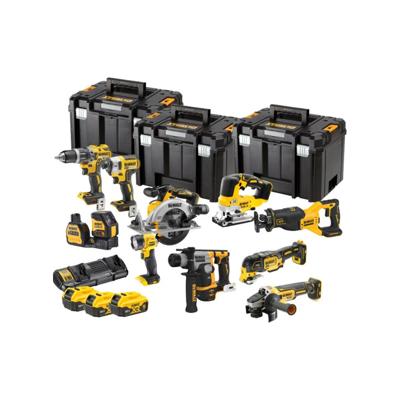 DeWALT DCK1012P4T-QW 18V XR Brushless combiset 10-delig in TSTAK koffers incl. 4x 5.0Ah accu&apos;s en lader