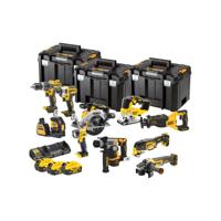DeWALT DCK1012P4T-QW 18V XR Brushless combiset 10-delig in TSTAK koffers incl. 4x 5.0Ah accu&apos;s en lader
