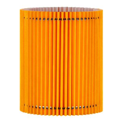 Papieren Gevouwen Lampenkap - Cilindrisch - Oranje - ø20 x 24 cm - E27 fitting - Voor Tafellampen - Ontworpen voor woonkamer en eetkamer