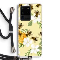 No flowers without bees: Samsung Galaxy S20 Ultra Transparant Hoesje met koord
