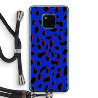 Blue Leopard: Huawei Mate 20 Pro Transparant Hoesje met koord