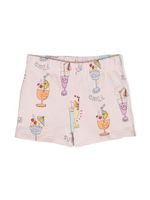 Stella McCartney Kids short en coton à imprimé graphique - Rose