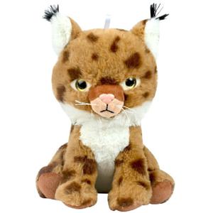 Knuffeldier Lynx Lonnie - zachte pluche stof - dieren knuffels - lichtbruin - 23 cm