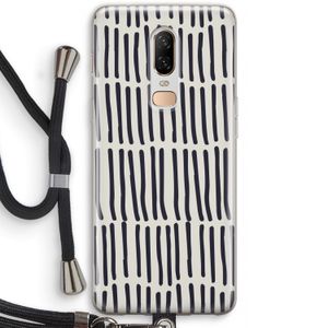 Moroccan stripes: OnePlus 6 Transparant Hoesje met koord