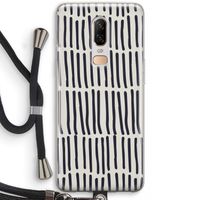 Moroccan stripes: OnePlus 6 Transparant Hoesje met koord