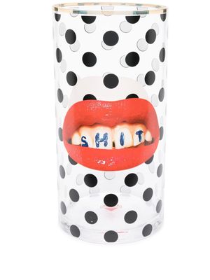Seletti vase Toiletpaper à imprimé lèvres - Noir