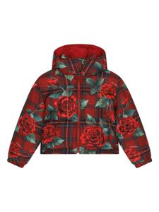 Dolce & Gabbana Kids doudoune imprimée - Rouge