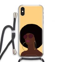 Golden hour: iPhone XS Transparant Hoesje met koord