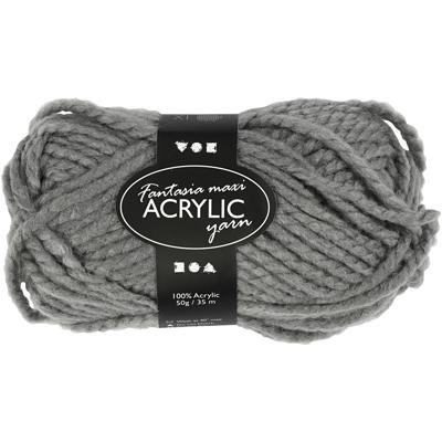 Creativ Company Fantasia acrylgaren, l: 35 m, maxi, grijs, 50 gr/ 1 bol