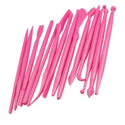 28 stuks mini fondant styling gravure groep tools cake gravure pen (Rose rood)