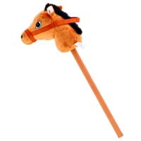 Overige Merken Pluche stokpaardje 70 cm bruin