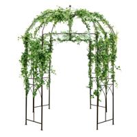 Metalen Rozenboog in Vogelkooi-Vorm Poortboog Klimhulp Klimrek Tuinboog 211 x 256 cm