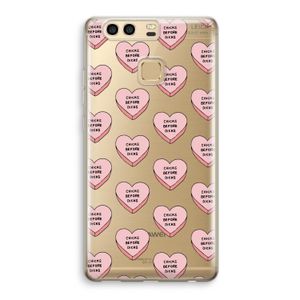 Chicks before dicks: Huawei P9 Transparant Hoesje