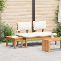 Tuinbank 2 pcs Bruin Massief teakhout