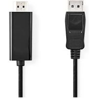 DisplayPort-Kabel | DisplayPort Male | HDMI© Connector | 4K@30Hz | Vernikkeld | 1.0 m | Rond | PVC