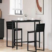 Tafel Zwart Eiken 100 x 40 x 90,5 cm Engineered hout en staal